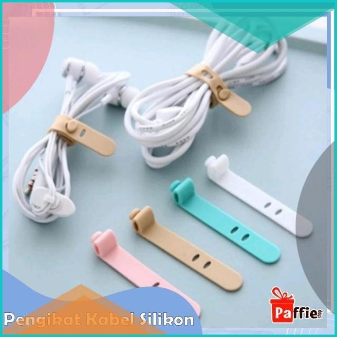 

Pengikat Kabel Silikon Tie Strap Wrap Perapih Charger Cable Earphone A