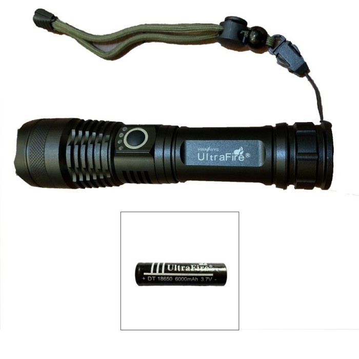 (:(:(:(] ULTRAFIRE Senter LED CREE XHP50 USB Baterai Charge Isi Ulang XHP 50