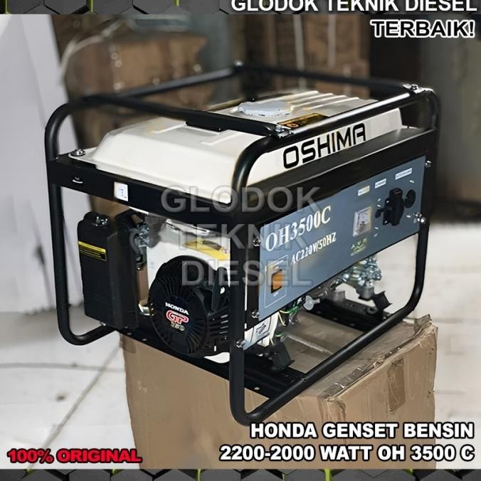 Mesin Genset Honda Oshima Oh 3500 Ce 2000 Watt Generator Oh3500Ce Ori