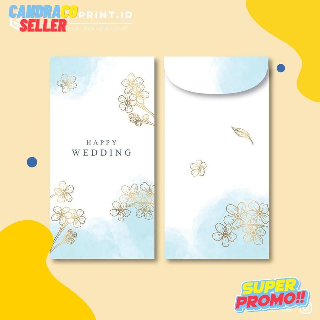 Isi 6 Pcs Amplop Kondangan Angpao Wedding Amplop Custom Angpau Birthday Custom (Order Sebelum Keting