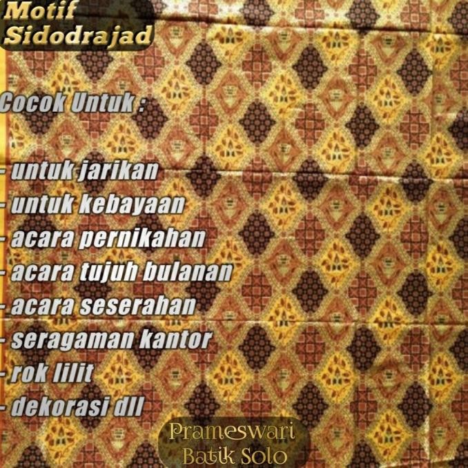 Kain Jarik Batik Prada Motif SIDODRAJAD Jarit Prodo Solo Seserahan [terbaik]