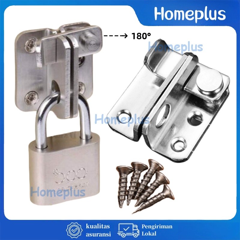 Kebutuhan Dapur HomePlus Grendel Pintu Geser Gembok Kunci Slot Slot Kunci Pintu Geser Bahan