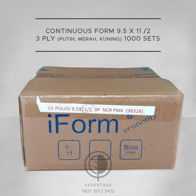 

BEBAS ONGKIR - CONTINUOUS FORM i-Form Econo 3 PLY 9.5 x 11 atau 9.5 x 11 /2 (bagi 2)