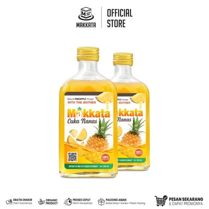 

New MAKKATA Cuka Nanas Makkata Cuka Nanas Tahan Suhu Ruangan Organic With The Mother Cuka Sari Nanas Original