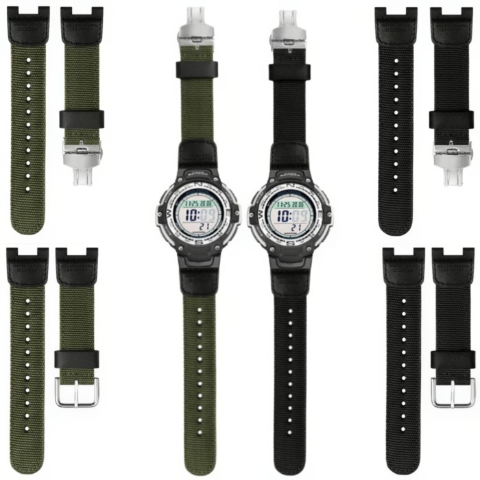 Diskon Tali Jam Tangan Kanvas Casio Sgw-100 Army Tali Jam Casio Outgear