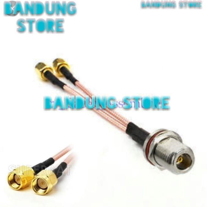 &<&<&<&] pigtail dual sma male to n female bulkhead