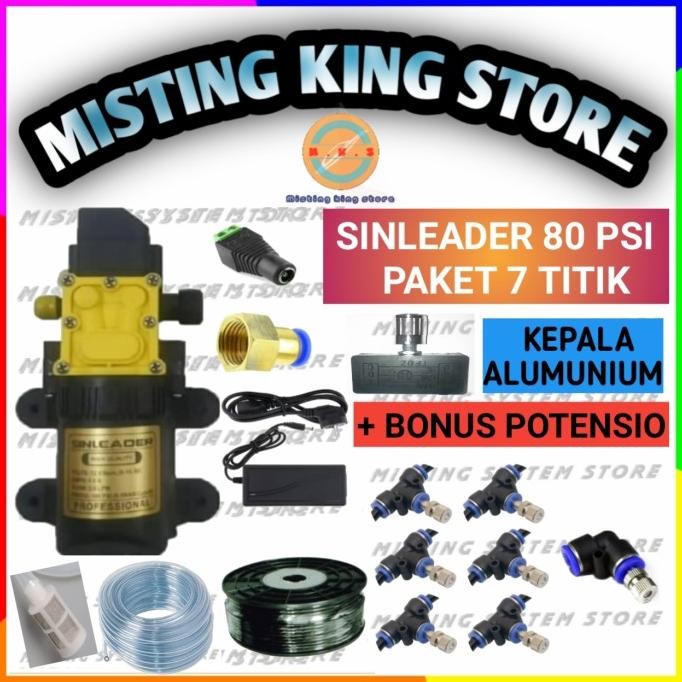 PAKET MISTING 7 TITIK ALAT SIRAM MIST NOZZLE HEAD SPRAYER PALUDARIUM