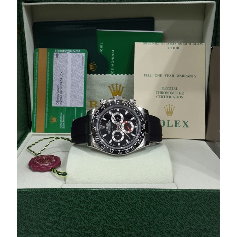 Terlaris JAM TANGAN ROLEX DAYTONA RING KERAMIK MATIC RUBBER STRAP SALE