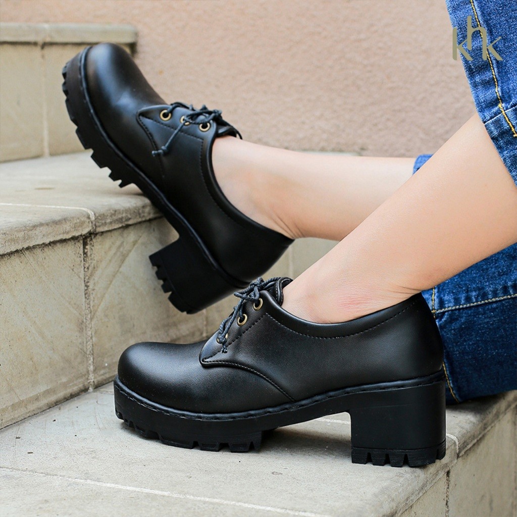 PROMO SEPATU WANITA  KHK by Khakikakiku Myra Black Oxford