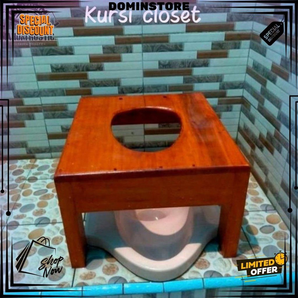 Kursi Closet Wc Portable Kayu Alas Duduk Kayu Lansia Toilet Jongkok D Terlaris