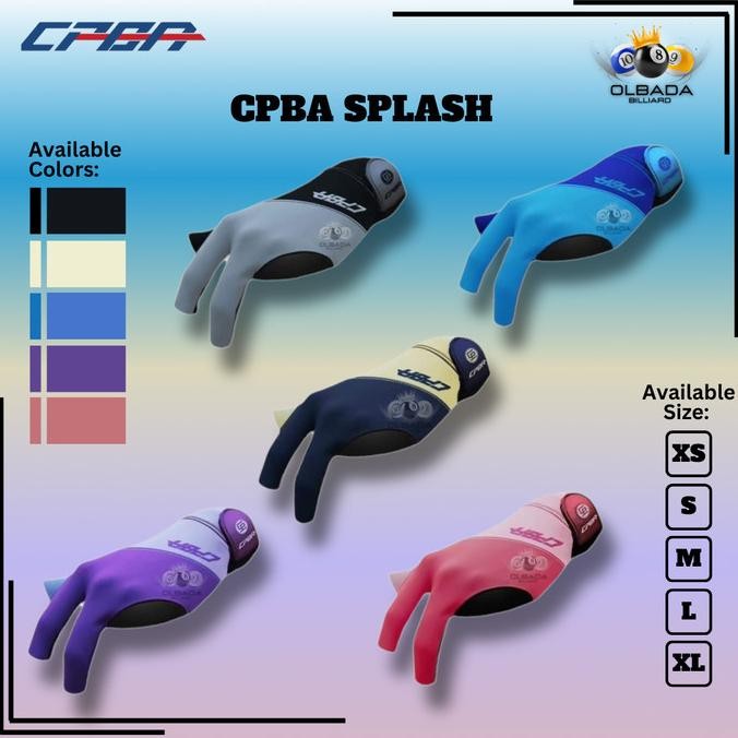 CPBA Splash Series Billiard Gloves | Sarung Tangan Billiard CPBA Splash