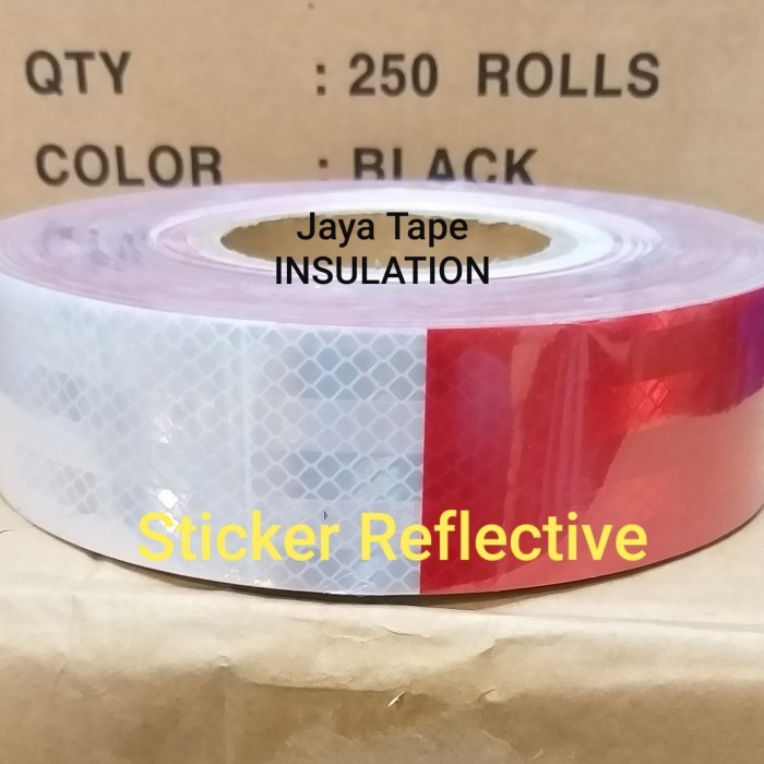 Best Seller Sticker Reflective Motif 3M Prismatik-Stiker Scothlite Merah Putih
