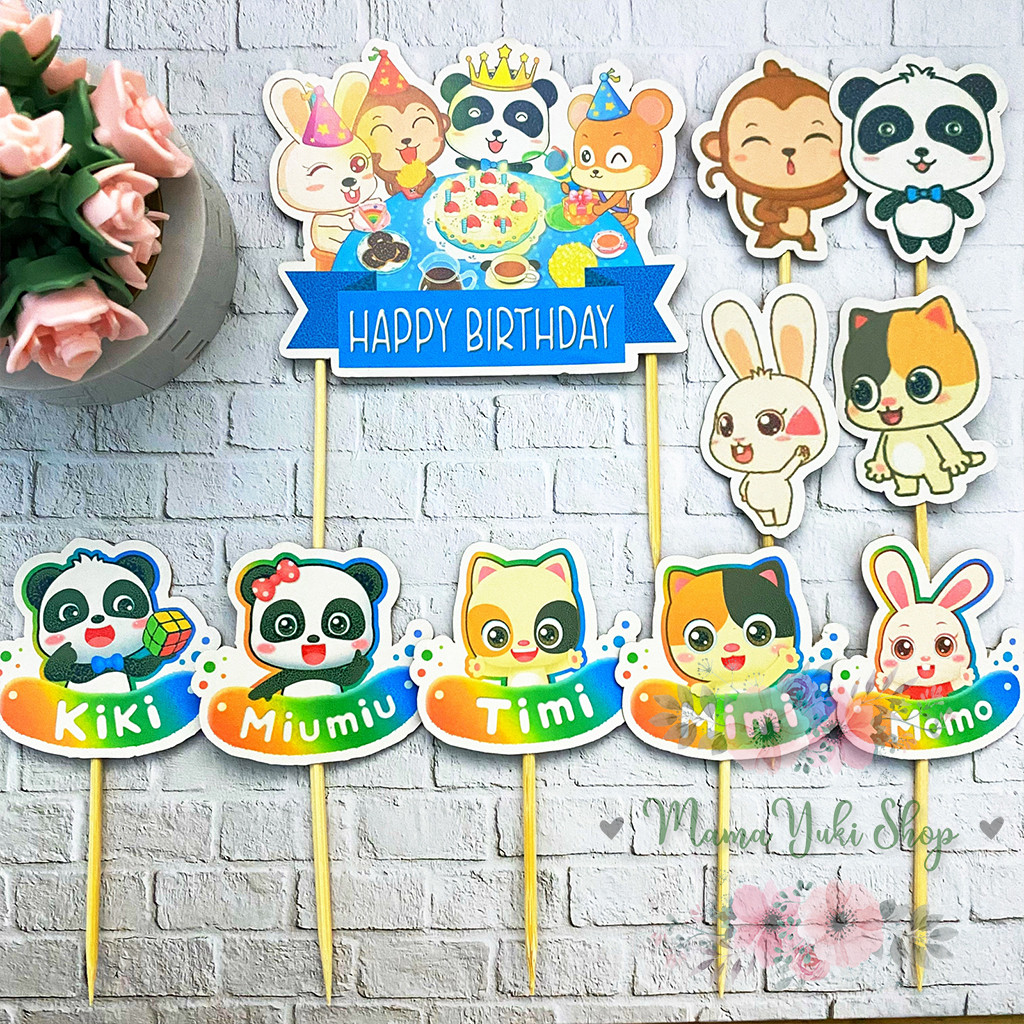 Topper Cake Hiasan Kue Ulang Tahun Anak motif BABY BUS