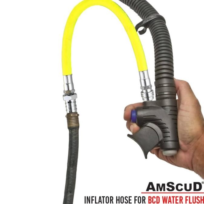 Terjangkau Amscud Inflator Hose For Bcd Water Flush 36Cm Yl / Alat Pembersih Bcd