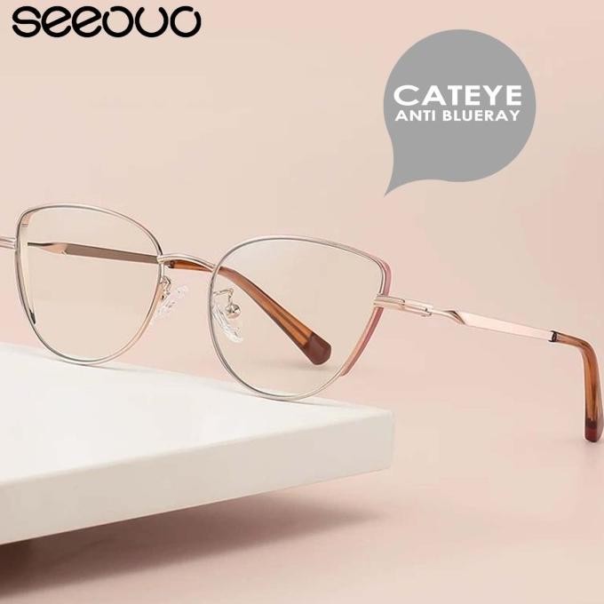 

KACAMATA ANTIRADIASI BLUERAY CAT EYE BAHAN METAL + TR90 BISA MINUS 702 ORIGINAL