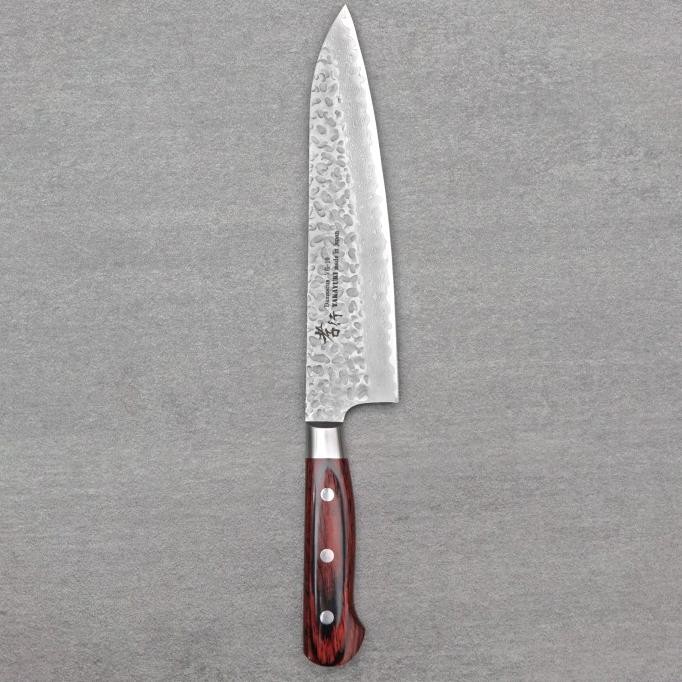 

Berkualitas Pisau Jepang SAKAI TAKAYUKI 33-Layer Damascus Hammered Gyuto 210mm