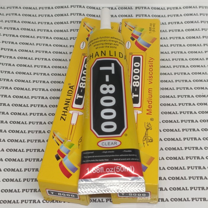 LEM PEREKAT LCD TOUCHSCREEN ZHANLIDA T8000 T-8000 PUTIH BENING 50ML