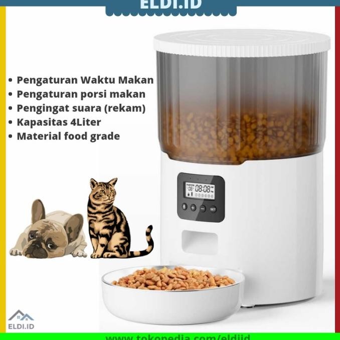 

4L SMART PET CAT DOG AUTOMATIC PET FOOD FEEDER DISPENSER KUCING ANJING ORIGINAL