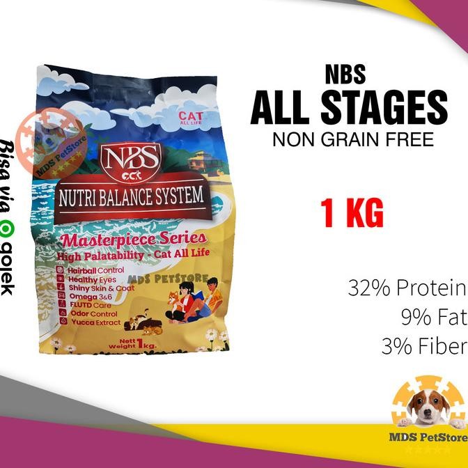 

NBS CAT FOOD NON-GF ALL LIFE STAGES 1 KG | NUTRI BALANCE SYSTEM 1KG ORIGINAL