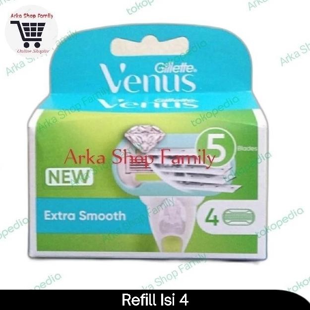 

Berkualitas GILLETTE Venus Extra Smooth Refill Isi 4s Pisau Cukur