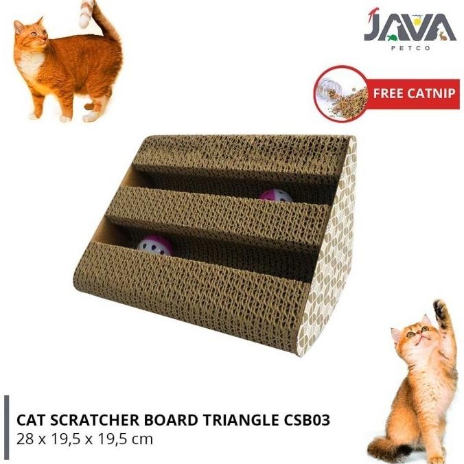 

CAT SCRATCHER BOARD TRIANGLE GARUKAN KUCING CAKARAN KUCING CSB03 ORIGINAL