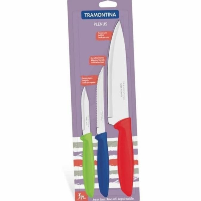 

Berkualitas TRAMONTINA PISAU SET 3 PCS PLENUS/PISAU DAPUR/PISAU SET