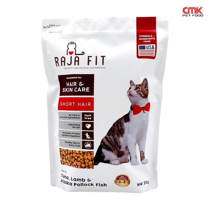 

MAKANAN KUCING RAJA FIT CAT FOOD HAIR & SKIN CARE - SHORT HAIR - 2KG ORIGINAL