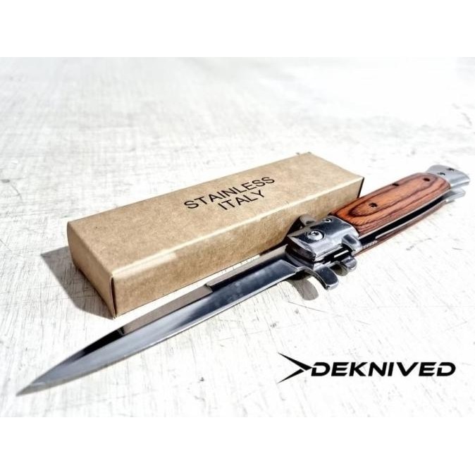 

Berkualitas Pisau Lipat Survival Classic italian Automatic Knife -Deknived-