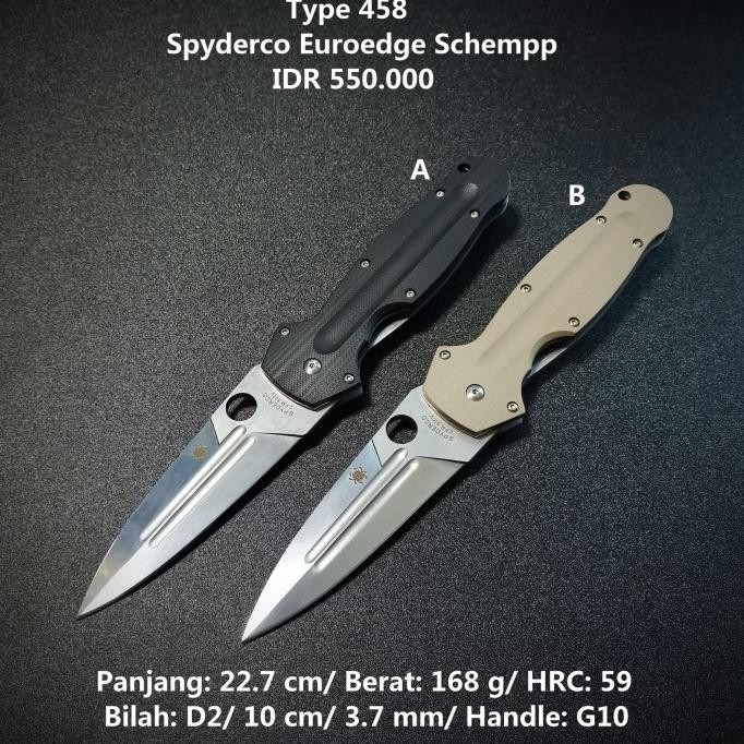 

Berkualitas Pisau Outdoor Spyderco Euroedge Schempp