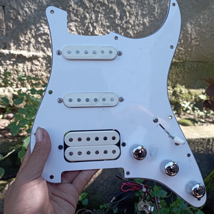 Loaded Pickup Gitar Fishman Fluence Classic HSS Stratocaster Pickguard