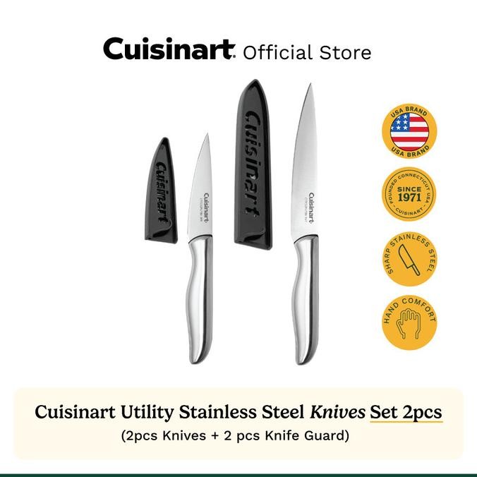 

Berkualitas Cuisinart Utility Stainless Steel Knife Set 2 pcs / Pisau Dapur