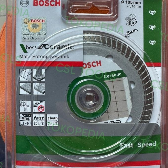 

Berkualitas Diamond Wheel BOSCH Turbo 4" Hijau Mata Potong Pisau Keramik Dry & Wet