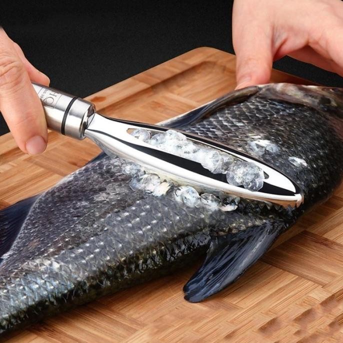 

Berkualitas Pisau Pengupas Pembersih Sisik Ikan Fish Scales Scraper Stainles Steel