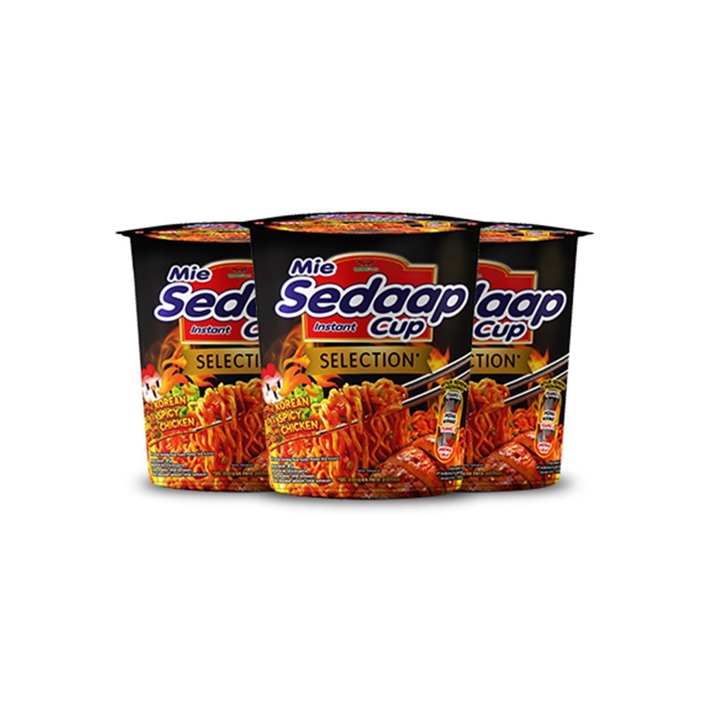 

Sedaap Mie Instan Cup Korean Spicy Chicken 81 gr x3