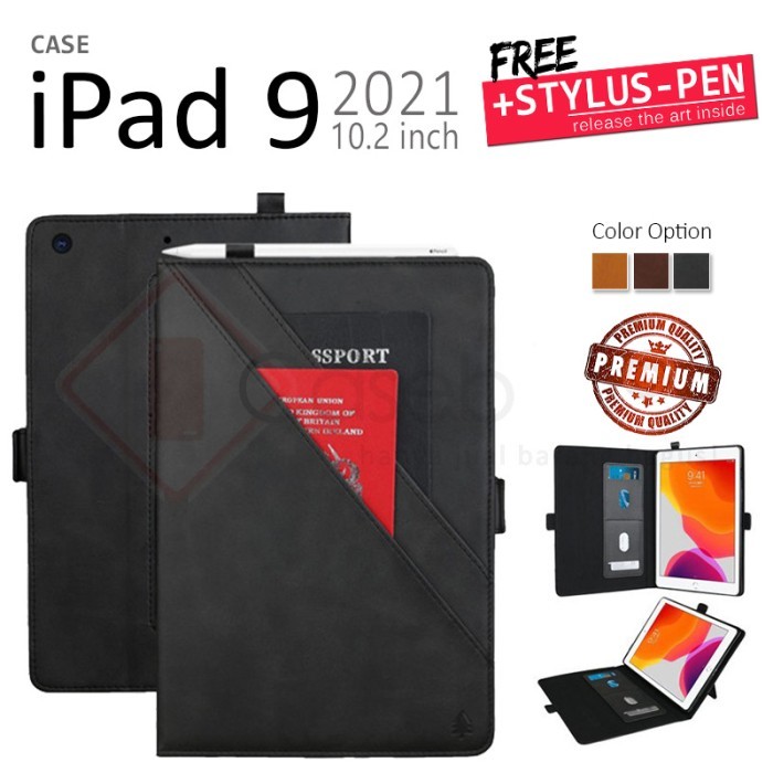 Apple Ipad 9 10.2" Inch 2021 - Exclusive Leather Flip Case Cover
