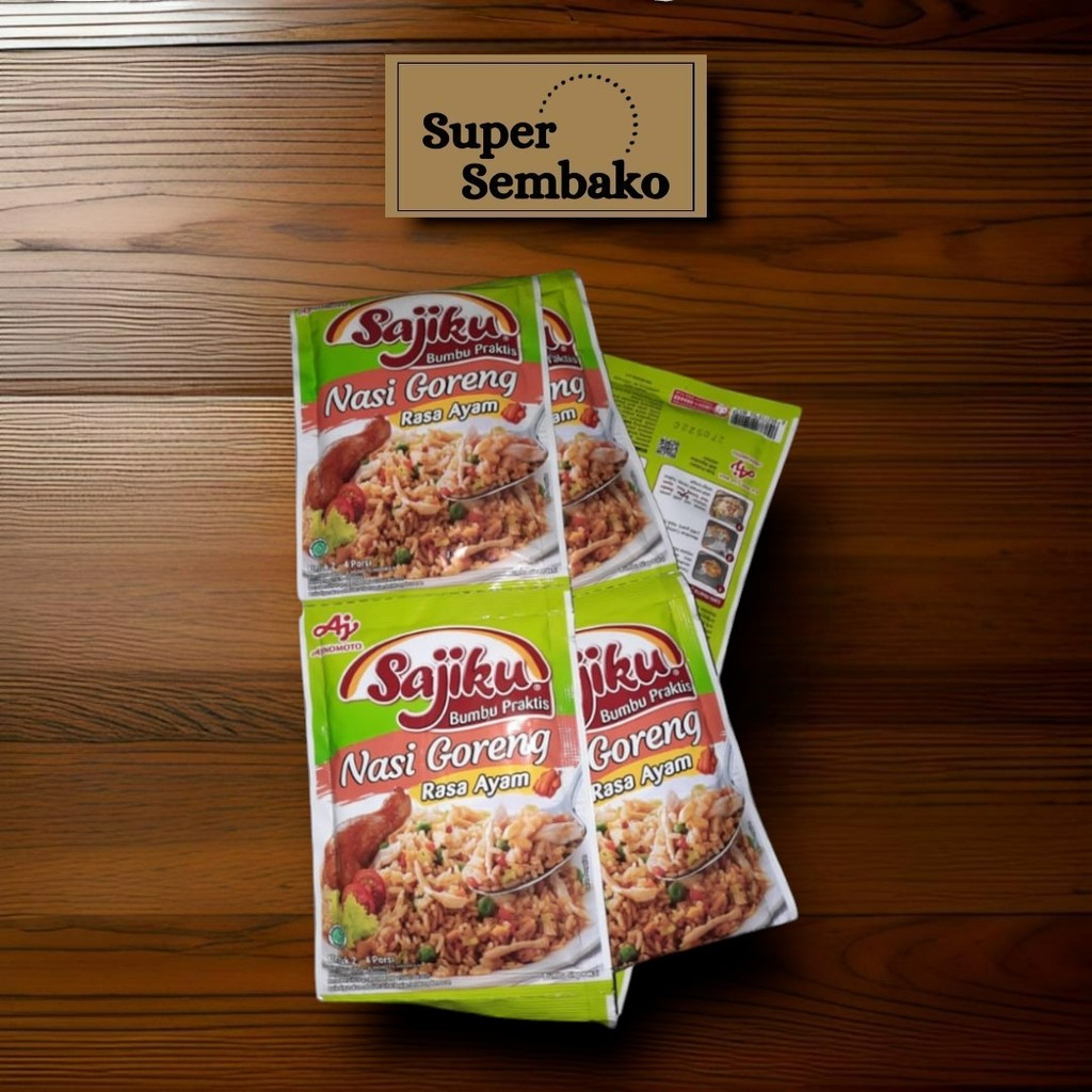 

SAJIKU BUMBU PRAKTIS SIAP PAKAI NASI GORENG RASA AYAM 20gr RENCENG ISI 10 SACHET