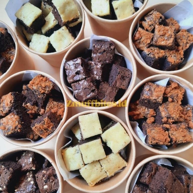 

ZMUFFBITES SPECIAL EDITION CHINESE NEW YEAR| HAMPERS IMLEK Brownie bites in cup fudgy brownie| brownies premium