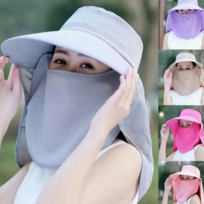 TOPI MASKER WANITA ANTI UV/TOPI CADAR IMPORT