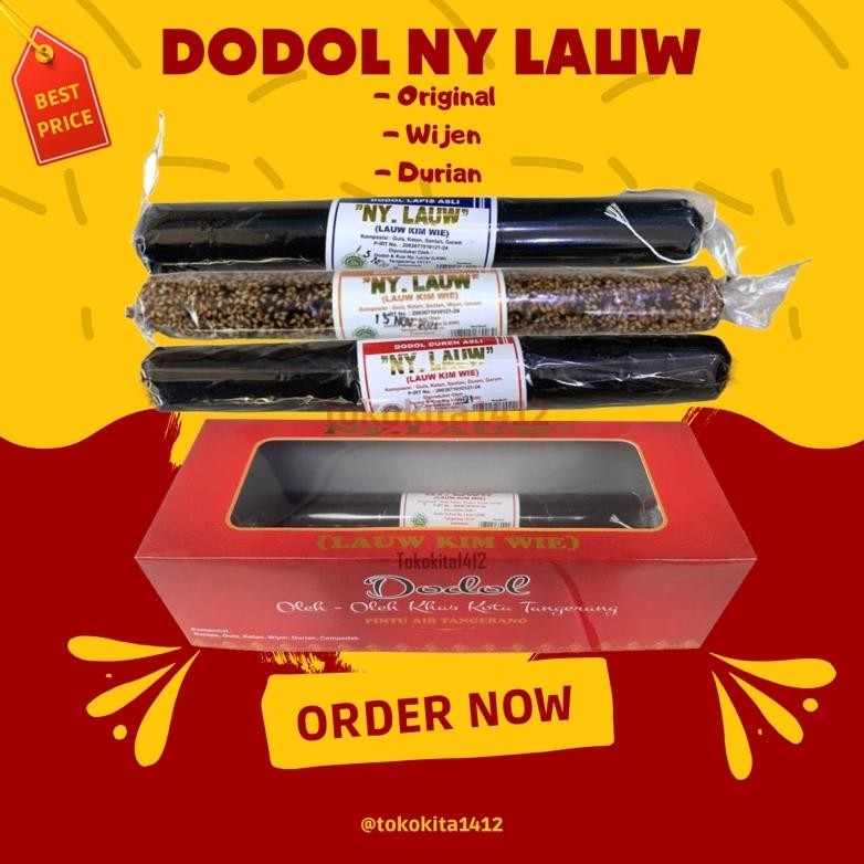 

Dodol Ny Lauw Hampers 3 rasa @200 gr Khas Tangerang dengan Box