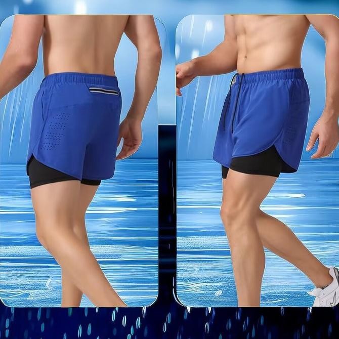 DK22 CELANA PENDEK OLAHRAGA LARI PRIA GYM TRAINING LEGGING SPORT PRIA