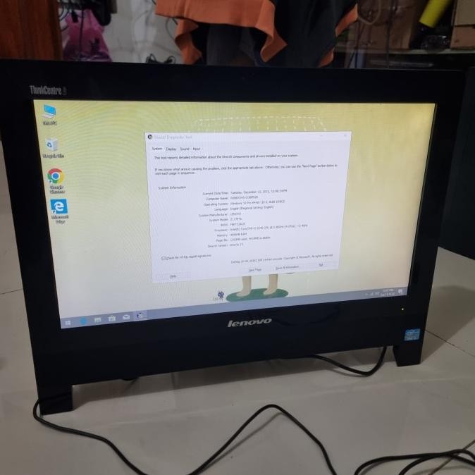 Pc all in one lenovo AIO thinkcente 62z core i3 3240 3.4GHz
