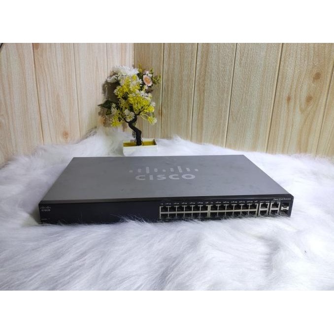 Cisco SF300-24 24-Port Managed Switch with Gigabit Uplinks SFP