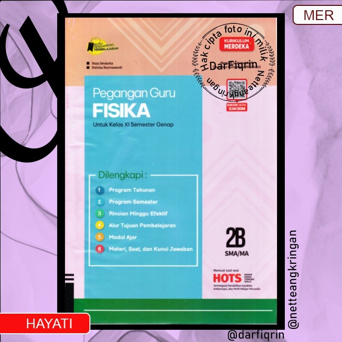 Pegangan Guru Fisika Kelas 11 Semester 2-SMA/MA KURMER Kurikulum Merdeka-Hayati/Grahadi/Simpati-HOTS