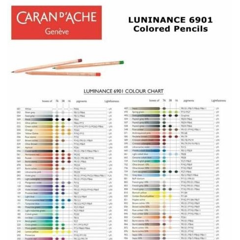 

CARAN D'ACHE LUMINANCE COLORED PENCIL OPEN STOCK (SATUAN)