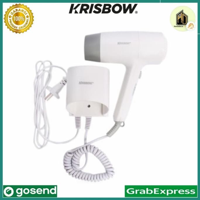TERMURAH - Krisbow Hair Dryer 23 A - Putih / hair dryer dinding krisbow