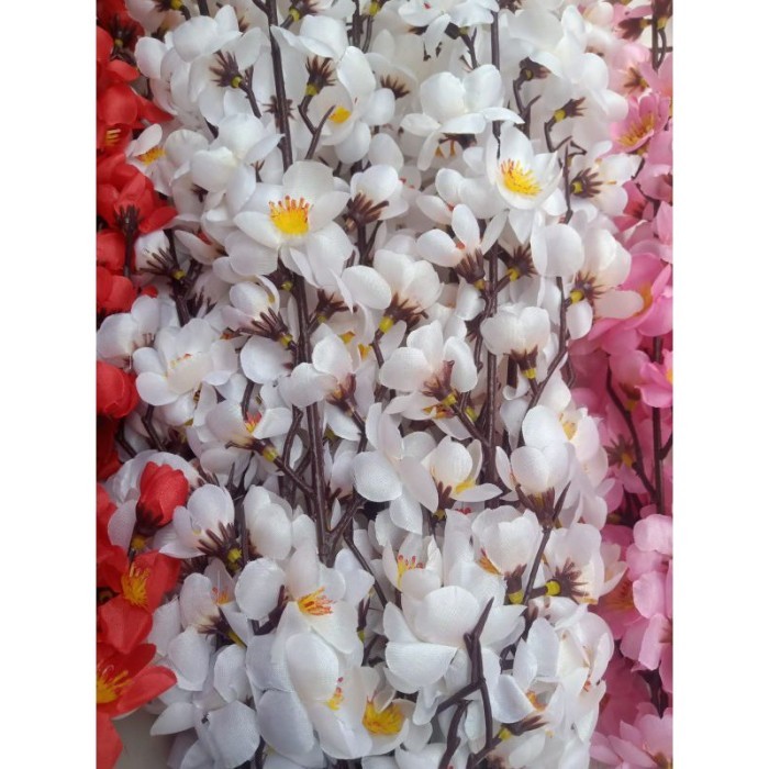 Bunga Sakura Artificial Plastik Palsu Lusinan Ready