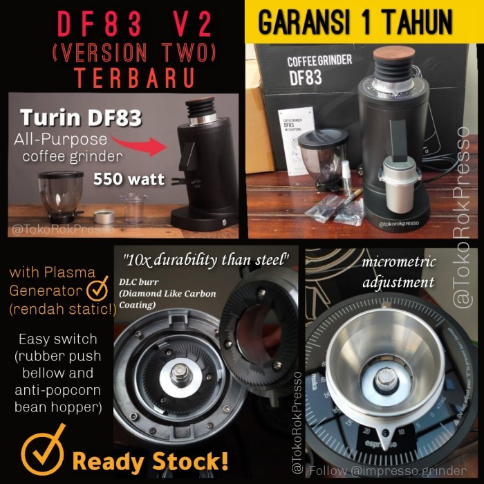 DF83 coffee grinder all purpose 83mm burr- DF83 Solo / Turin / G-iota