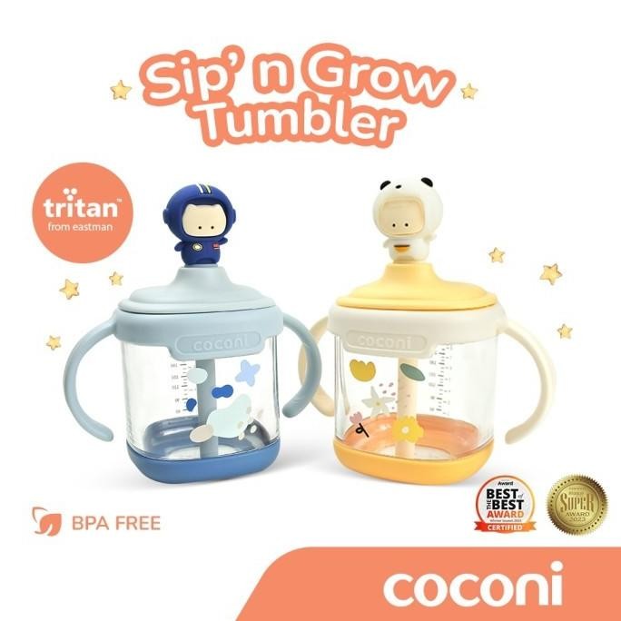 promo coconi sip' n grow tumbler 260ml | sippy cup | gelas susu anak sedotan