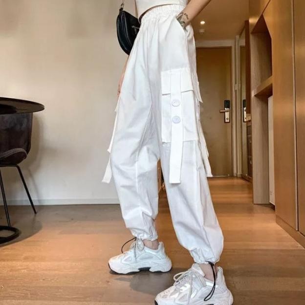 Celana Argo Panjang Putih Broen White Cargo Jogger Pant Wanita Wag
