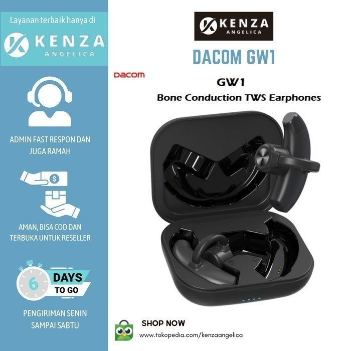 TERBARU DACOM GW1 - TWS Bluetooth Earphone - Bone Conduction Technology